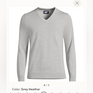 NWT Men's Fine Gauge Cotton V Neck Sweater